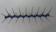 50 cm Kuş Dikeni Kondurmaz Dikenli Tel Polikarbonat Tüneme Önleyici Siyah