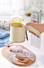 BUFFER® Tek Elle Kullanılabilen Kulplu Pratik Un Pudra Şekeri Eleği