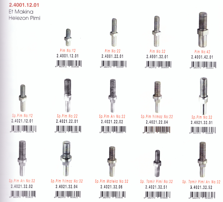 Arı Kıyma Makinesi Helezon Pimi No 22 Vidası