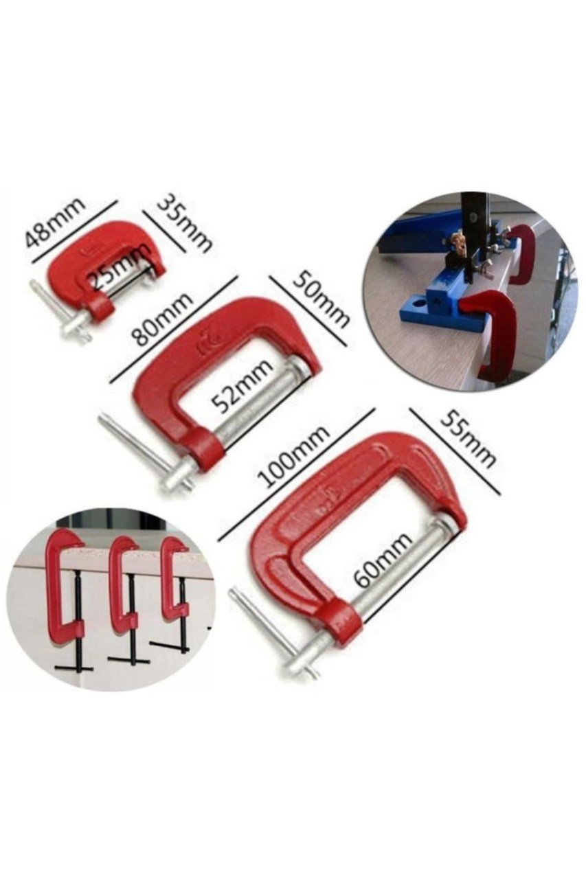 BUFFER® Doğrama ve Metal Sıkma Sıkıştırma İçin 3lü Mini Mengene Aparat