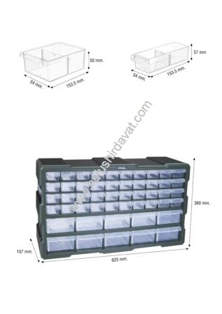 Bulmax 50lı Monoblok Cekmece Setı Bmx-6416 (1 Adet Gönderilir)
