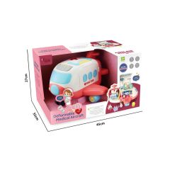 GB0513 Sesli Aksesuarlı Açılıp-Katlanabilir Hastane Uçak -Vardem Oyuncak