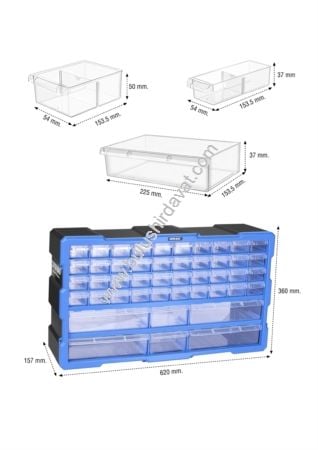Bulmax 46lı Monoblok Cekmece Setı Bmx-6417 (1 Adet Gönderilir)