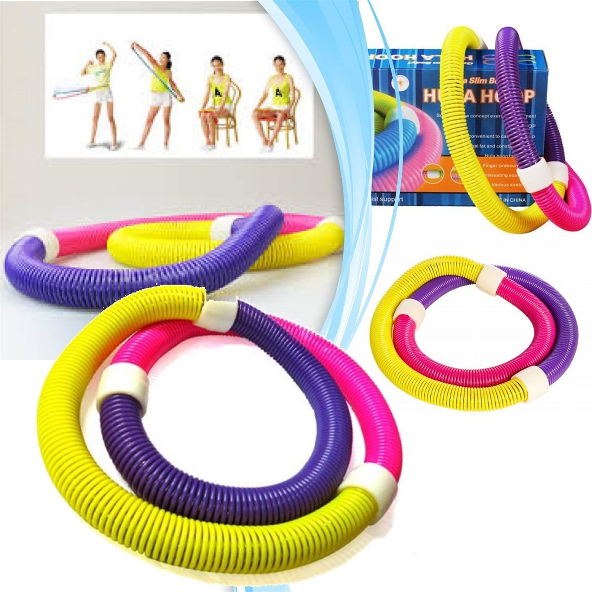 BUFFER® Yaylı Spor Aleti Hula Hoop