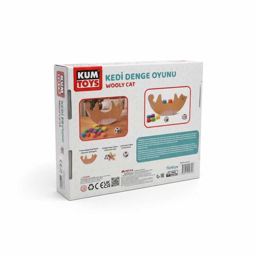 RD5672 KUMTOYS WOOLY CAT KEDİ OYUNU-RED