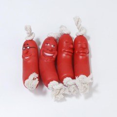 BUFFER® Evcil Hayvanlar İçin Eğitici 4 Adet Sevimli Oyuncak Sosis
