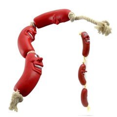 BUFFER® Evcil Hayvanlar İçin Eğitici 4 Adet Sevimli Oyuncak Sosis