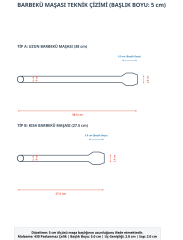 2'li Paslanmaz Çelik Izgara ve Köfte Çevirme Maşa Seti - Uzun (38 cm) & (27.5 cm) Barbekü Maşası