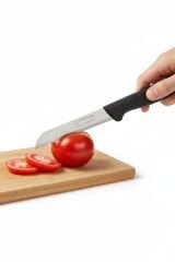 Solingen Meyve Bıçağı Sapı Simli Delikli Siyah Bıçak (6 Adet Gönderilir)