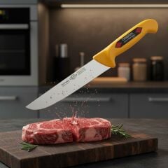 Eikaso Solingen Kasap Doğrama Bıçağı, 15 cm, Toplam 30 cm, Sarı Sap
