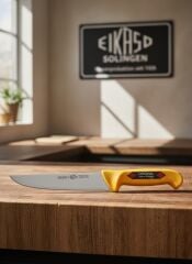 Eikaso Solingen Kasap Doğrama Bıçağı, 15 cm, Toplam 30 cm, Sarı Sap