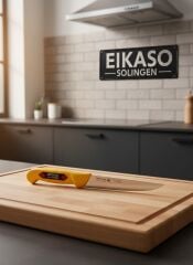 Eikaso Solingen Kasap Doğrama Bıçağı, Dar Ağızlı, 16 cm, Toplam 29 cm, Sarı Sap