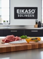 Eikaso Solingen Kasap Doğrama Bıçağı, Dar Ağızlı, 16 cm, Toplam 29 cm, Sarı Sap