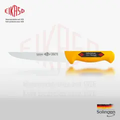 Eikaso Solingen Kasap Doğrama Bıçağı, Dar Ağızlı, 16 cm, Toplam 29 cm, Sarı Sap