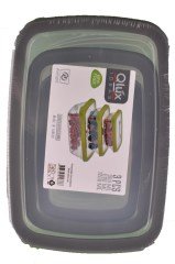 BUFFER® 3 Boy Hava Almayan Kapaklı Gıda Yiyecek Saklama Kabı Kutuları