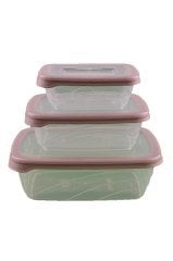 BUFFER® 3 Boy Hava Almayan Kapaklı Gıda Yiyecek Saklama Kabı Kutuları