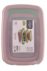 BUFFER® 3 Boy Hava Almayan Kapaklı Gıda Yiyecek Saklama Kabı Kutuları