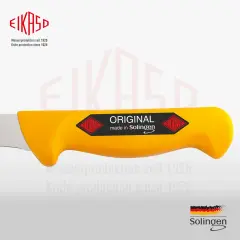 Eikaso Solingen Kemik Sıyırma Bıçağı, 16 cm Düz Kemiksiz Bıçak, Sarı Sap
