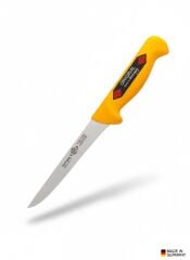 Eikaso Solingen Kemik Sıyırma Bıçağı, 16 cm Düz Kemiksiz Bıçak, Sarı Sap