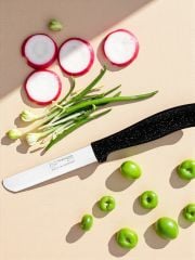 Solingen Siyah Simli Ava Sebze Bıçağı – Paslanmaz Alman Çeliği, 22 cm (Tekli)