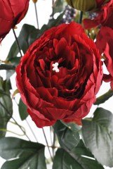 BUFFER® 11 Dallı 50 cm Kırmızı Renkli Gül Demeti Dekoratif Yapay Çiçek