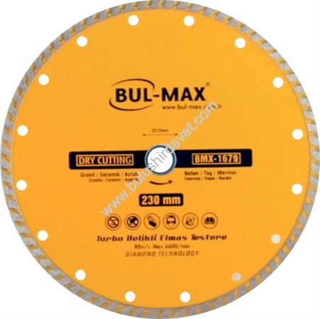 Bulmax 125mm Turbo Delıklı Bmx-1677 (10 Adet Gönderilir)