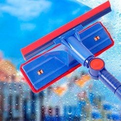 BUFFER® Oynar Başlıklı Mikrofiber Çift Taraflı Cam Silme Aleti Aparatı