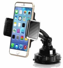 BUFFER® Araç İçi Vantuzlu Kızaklı 360 Derece Dönebilen 4D Telefon Tutucu