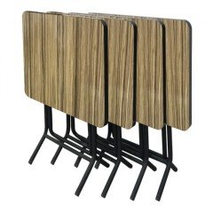 Berrado 36X45 Cm Katlanabilir Metal Ayaklı Masa 4 Adet