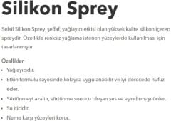 24 Adet Selsil TAS-007 Silikon Sprey 500 ml | Oto Cam ve Trim Sesi Kesici, Kauçuk Fitil Yağlayıcı
