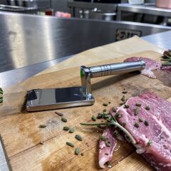 Paslanmaz Çelik Et Döveceği 950 gr, Halkalı, Pirzola Demiri, Et Dövme Aparatı