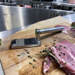 Paslanmaz Çelik Et Döveceği 1250 gr, Halkalı, Pirzola Demiri, Et Dövme Aparatı