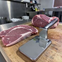 Paslanmaz Çelik Et Döveceği 1480 gr, Halkalı, Pirzola Demiri, Et Dövme Aparatı