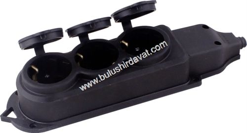 Bulmax 3 Gırıs Monofaze Kaucuk Grup Prız Bmx-4020 (8 Adet Gönderilir)