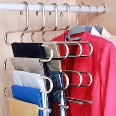 BUFFER® 5 Katlı Metal Dolap İçi Düzenleyici Pantalon ve Eşarp Askısı
