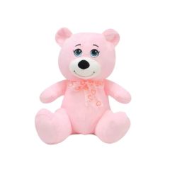 1022P Göbekli Ayı 28 cm Pembe -Selay Oyuncak