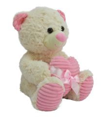 62915 35 CM KALBİ KURDELELİ PELUŞ AYI -HLY