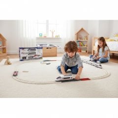 LE-2934A-11 Işıklı Oyuncak Tren Seti – 40 Parça, 308 cm Dayanıklı Raylı Hızlı Tren