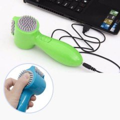 BUFFER® Usb + Pilli Beyin Kafa Rahatlatıcı Masaj Aleti Akupuntur Noktası Yoğurma 3 Fonksiyonlu