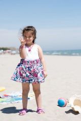 Batmayan Şort Kız Çocuk Mayosu (25-30 Kg) Karışık Renk