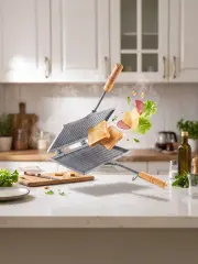 Taşhan İçi Granit El Tostu Ocak Üstü Tost Pişirme Tavası 23x17 cm TAŞ005