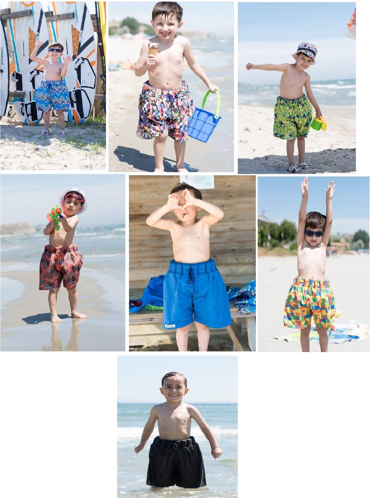 Batmayan Şort Bebek Erkek Çocuk Mayosu (15-20 Kg) Karışık Renk