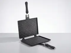 Taşhan Ocak Üstü Döküm Tost Makinesi Maksi Lüx Bakalit Saplı 26.5 x 20.5 cm