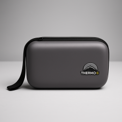 Gri İnsülin Hormon Taşıma Çantası, 25x15x10 cm, Neopren Dış Kaplama, İzotermik İç Yalıtım, 18 Saat