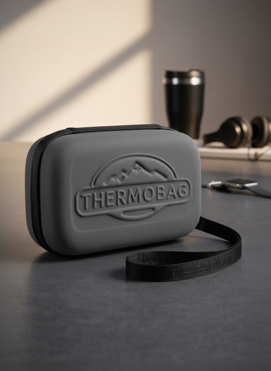 Gri İnsülin Hormon Taşıma Çantası, 25x15x10 cm, Neopren Dış Kaplama, İzotermik İç Yalıtım, 18 Saat