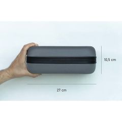 Gri İnsülin Hormon Taşıma Çantası, 25x15x10 cm, Neopren Dış Kaplama, İzotermik İç Yalıtım, 18 Saat