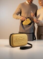 Gold İnsülin Hormon Taşıma Çantası, 25x15x10 cm, Neopren Dış Kaplama, İzotermik İç Yalıtım, 18 Saat