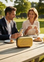 Gold İnsülin Hormon Taşıma Çantası, 25x15x10 cm, Neopren Dış Kaplama, İzotermik İç Yalıtım, 18 Saat