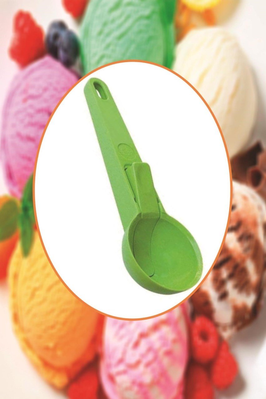 BUFFER® Pratik Mandallı Plastik Dondurma Servis Sunum Kepçesi Kaşığı