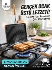 Taşhan İçi Teflon Tost Tavası Ekmek Kızartma El Tost Makinesi 23x17 cm TAŞ001